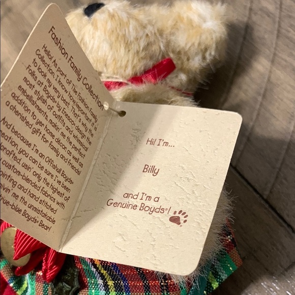 Boyds Bears Tan and Red Plush Bear - Picture 6 of 7